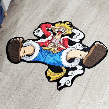 One Piece Figure Animes Rug Shanks Zoro Luffy Popular Style Nika Customize Cartoon Rug Handmade Carpet Area Rug for Home Decor