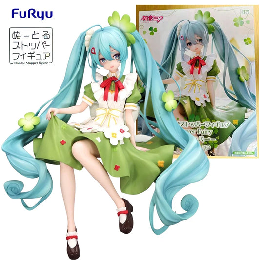 Bandai Hatsune Miku Flower Fairy Four-Leaf Clover 15CM PVC Model