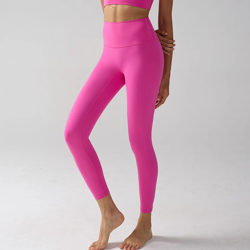 High Waist Naked Feeling Leggings for Women – Fitness Running Yoga Gym and Casual Workout Tight Pants