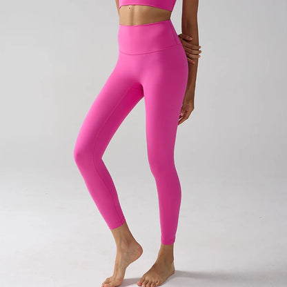 High Waist Naked Feeling Leggings for Women – Fitness Running Yoga Gym and Casual Workout Tight Pants
