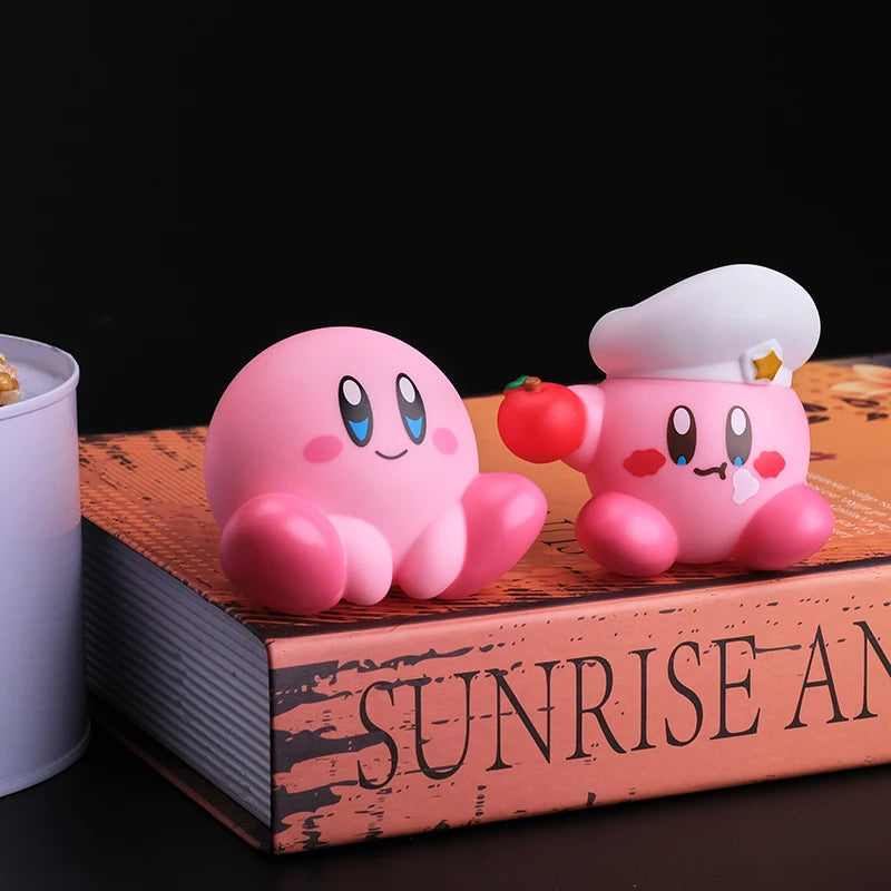 8Pcs/Set Games Star Kirby Anime Figure  Cute Cartoon Pink Kirby Mini Figure Decorative Collection Toy For Children's Gifts