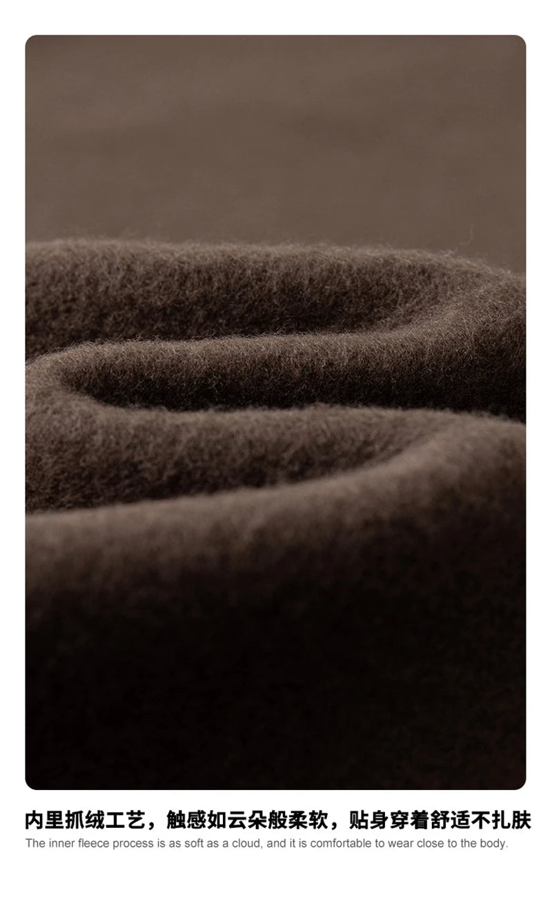 ZODF New Winter Man 345gsm Loose Fit Fleece Sweatshirt Unisex Cusual Boxy Warm Half Turtleneck Pullovers HY1181