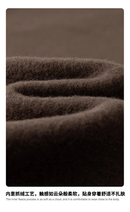 ZODF New Winter Man 345gsm Loose Fit Fleece Sweatshirt Unisex Cusual Boxy Warm Half Turtleneck Pullovers HY1181