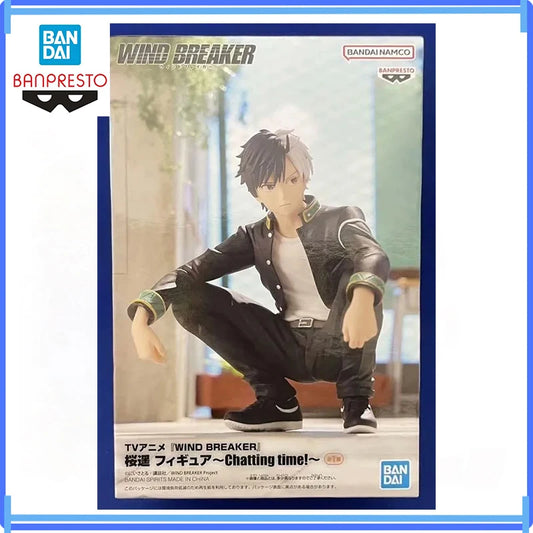 Original Banpresto In Stock Wind Breaker Chatting Time Haruka Sakura Kaji Ren Figure Anime Action Model Genuine Boxed Toys Gifts