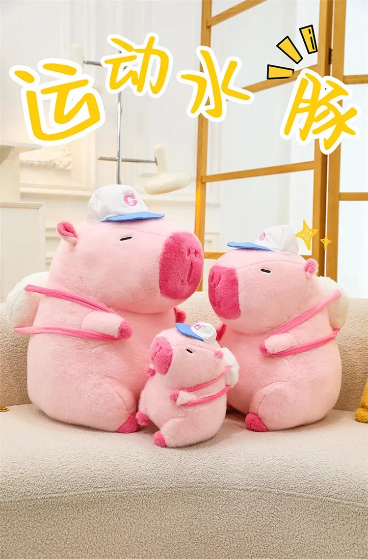 55cm Big Size Capybara Cartoon Anime Plush Stuffed Doll Room Plushies Pillow Kawaii Peluche Ornaments Children's Holiday Gifts