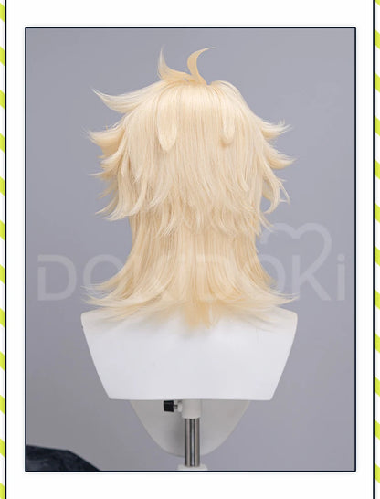 IN STOCK Varka Durin Rerir Wig Game Genshin Impact Song of the Welkin Moon DokiDoki Knights of Favonius Varka Wig Halloween Horn