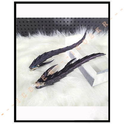Anime Movies Nezha 2 Ao Run Cosplay Loong Horns Headwear Props Accessory Nezha Mo Tong Nao Hai Halloween Party for Women Gifts