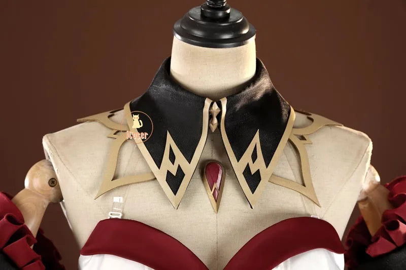 Genshin Impact Sandrone Cosplay Costume Wig Marionette Dress Headwear Eleven Fatui Harbingers Halloween Women Girls Role Play
