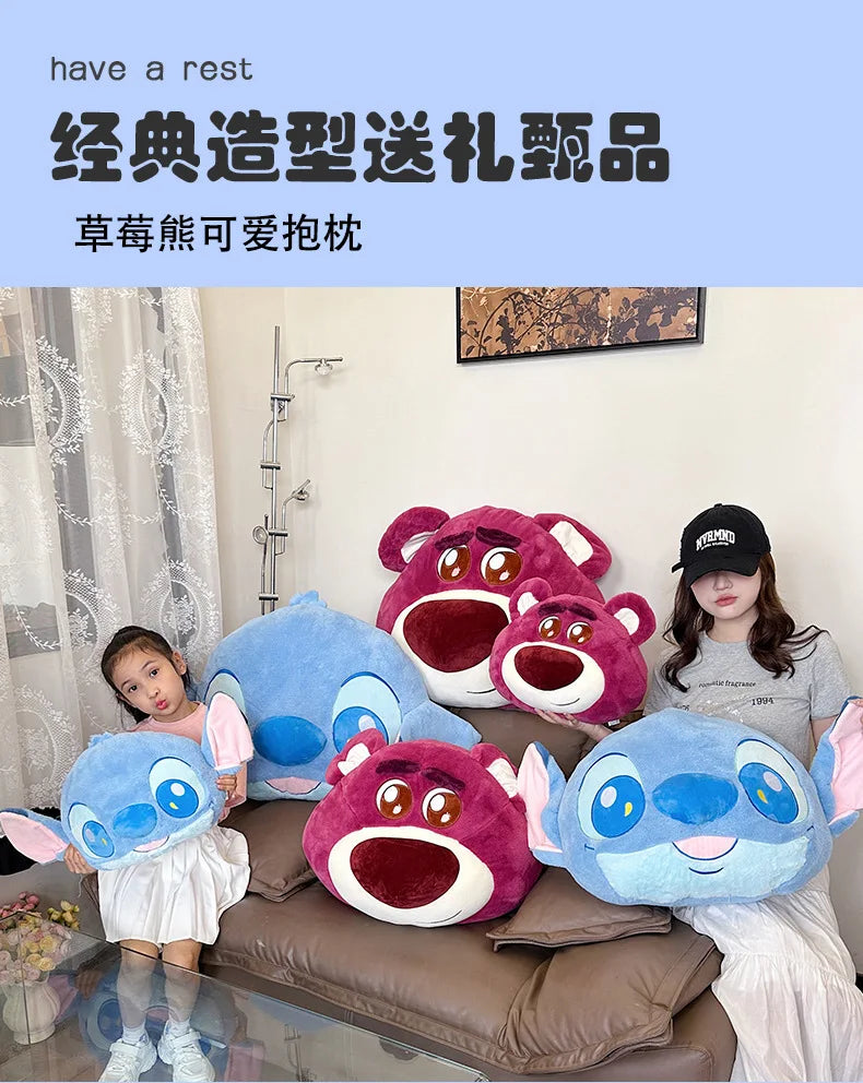 70x110cm Super Big Size Stitch Disney Anime Plush Stuffed Doll Kawaii Lotso Pillow Room Decoration Plushies Holiday Gift