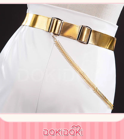 【Last Batch】IN STOCK Rumii Zoeyi Miraa Cosplay Costume【XS-3XL】DokiDoki-N Women White Suit Golden Rumii Cosplay Plus Size