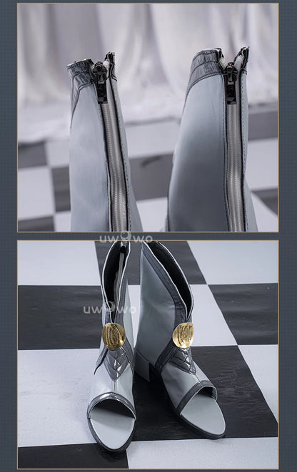 UWOWO Chun Shoes Game Wuthering Waves Chun Cosplay Shoes Gray shoes Woman Size 35-45