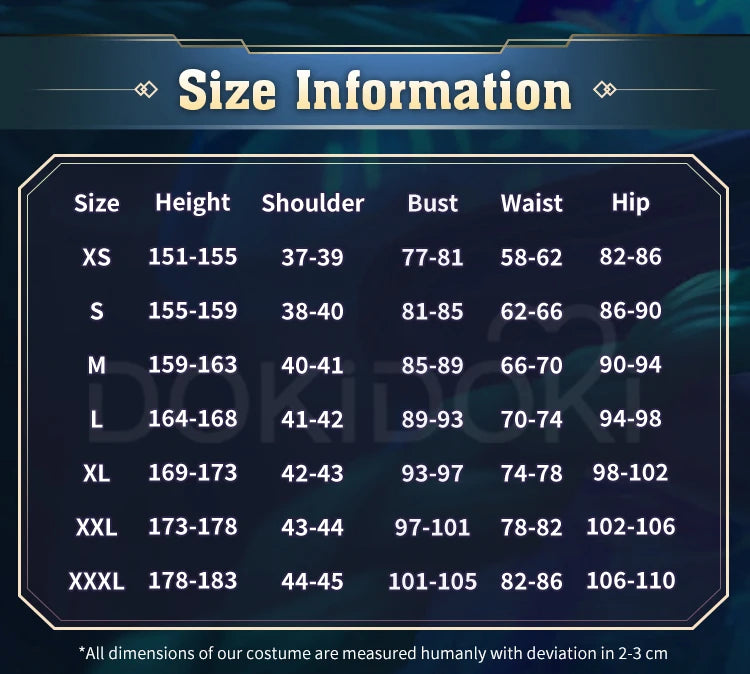 Vyse Cosplay Costume Game Cosplay【XS-3XL】DokiDoki-R Women Black Costume Vyse Halloween Cosplay Plus Size