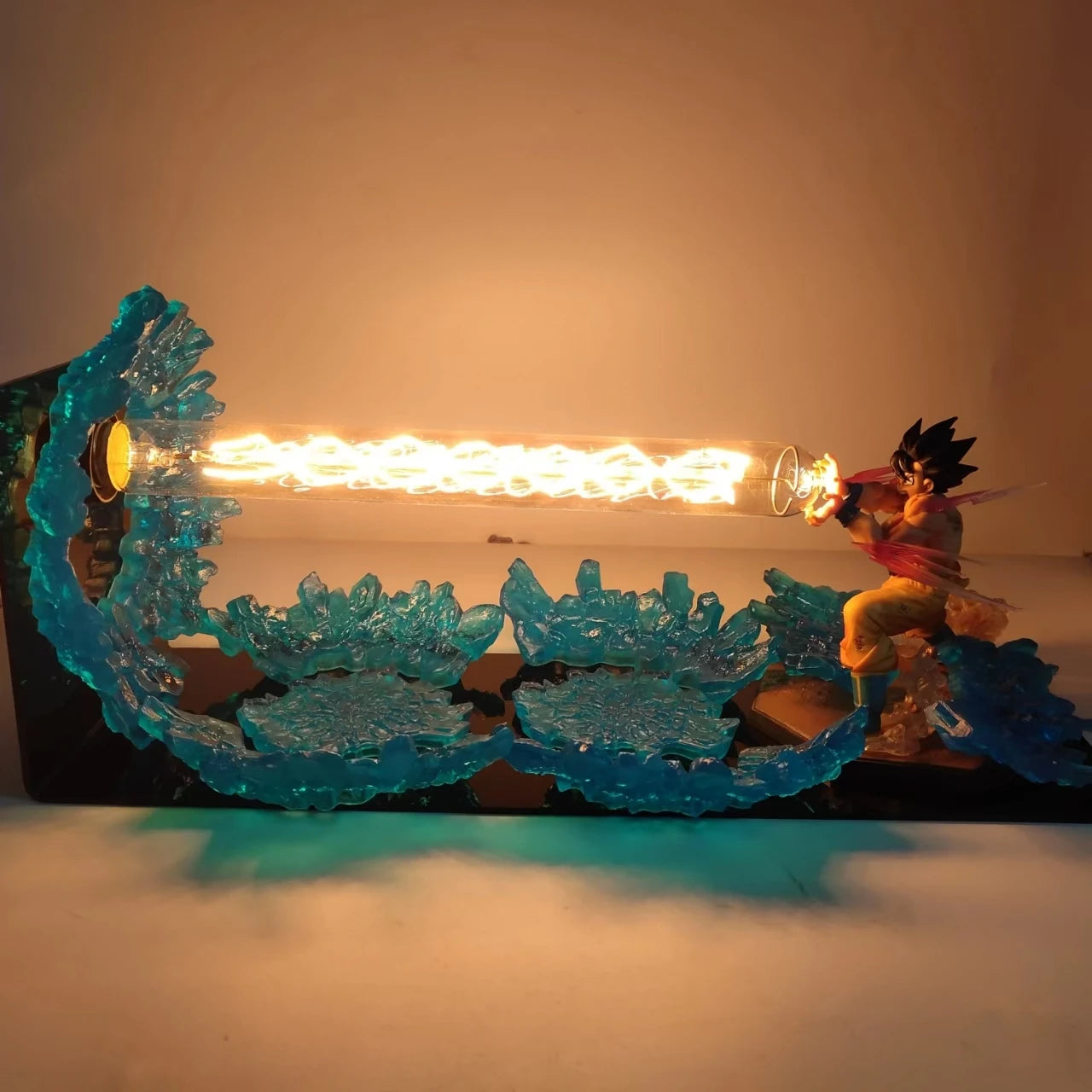 Dragon Ball Son Goku Kamehameha Anime Lamp DIY Led Bulb lamp Anime Figurine Action Model Figurine Toys PVC Collection Doll