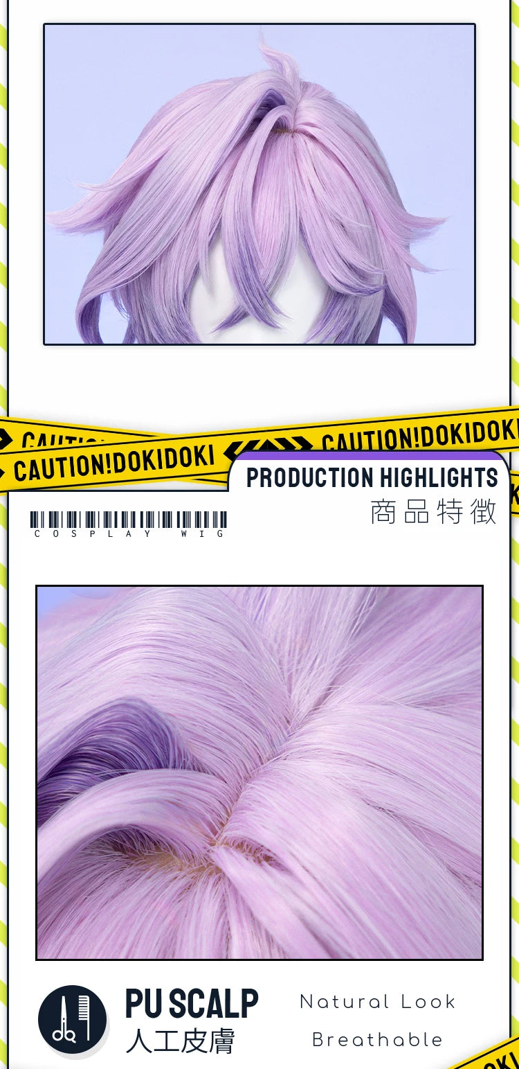 IN STOCK Varka Durin Rerir Wig Game Genshin Impact Song of the Welkin Moon DokiDoki Knights of Favonius Varka Wig Halloween Horn