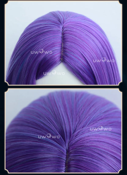 UWOWO Irelia Wig Game League of Legends/LOL: Spirit Blossom Irelia Cosplay Wig Long Hair Purple Wig Halloween Wig