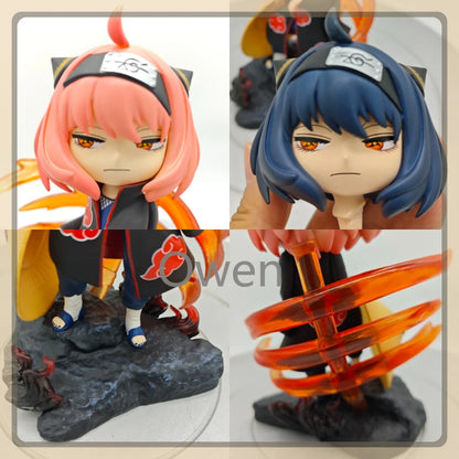 Spy×family Anime Figurine Forger Anya Cos Naruto Akatsuki Figures Toys 18cm PVC Model Collection Statue Decoration Birthday Gift