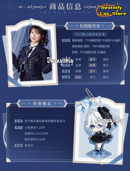 Genshin Impact Furina Cosplay Costume XS-XL Polyester Set