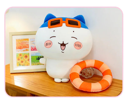 25/35/45cm Big Size Chiikawa Cartoon Anime Plush Stuffed Doll Hachiware Room Decoration Plushies Pillow Ornaments Holiday Gift