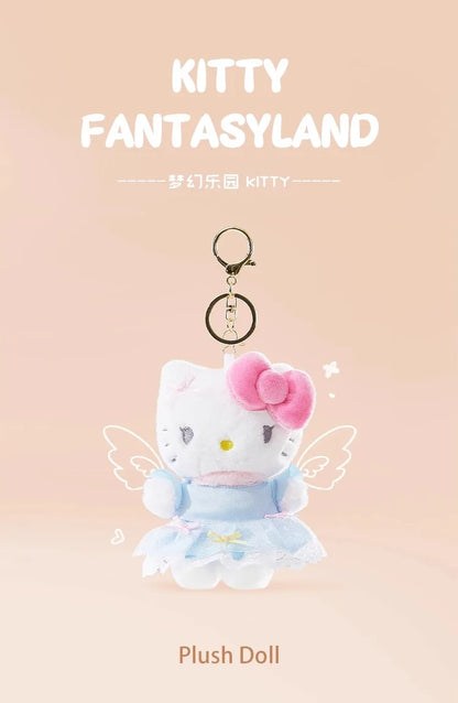 Genuine Sanrio Hello Kitty Cute Girl Keychain Car School bag Pendant Kids Plush Toys Keyring Plushier Birthday Christmas Gift