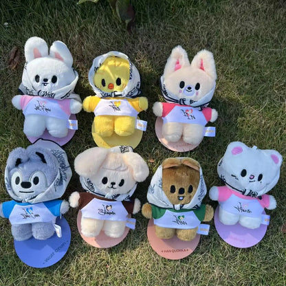 Skzoo Cartoon Stuffed Animals Plush Doll Korean Wolfchan Leebit Dwaekki Hanquokka Jiniret Bbokari Stray Kids Fans Gift Toy