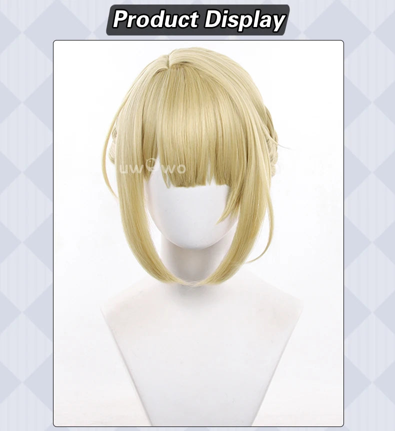 UWOWO Evelyn Wig Game Zenless Zone Zero / ZZZ Evelyn Chevalier Cosplay Wig Yellow Gold Hair Halloween Wig