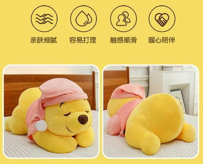 35CM-80CM New Disney Winnie The Pooh Plush Toy Cute Cartoon Bear Stuffed Doll Soft Anime Pillow Kawaii Souvenir Birthday Gift