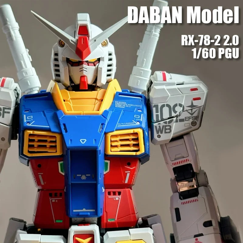 In Stock DABAN RX-78-2 2.0 PGU 1/60 PG Assembly Model Kit G3 Color Toy Action Figures Robot Plastic Model Gifts