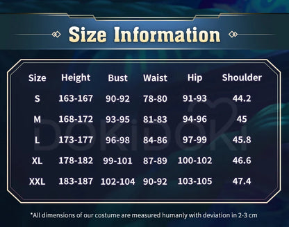 Deadlock Cosplay Costume Game Cosplay【S-2XL】DokiDoki-R Deadlock Men Suit Costume Halloween Cosplay Plus Size