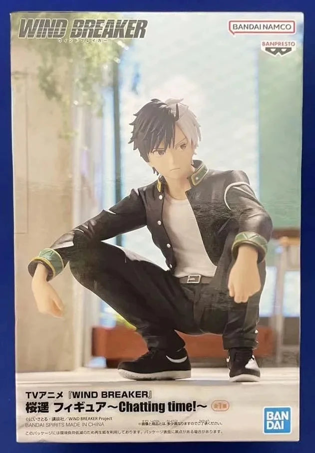 Original Banpresto In Stock Wind Breaker Chatting Time Haruka Sakura Kaji Ren Figure Anime Action Model Genuine Boxed Toys Gifts