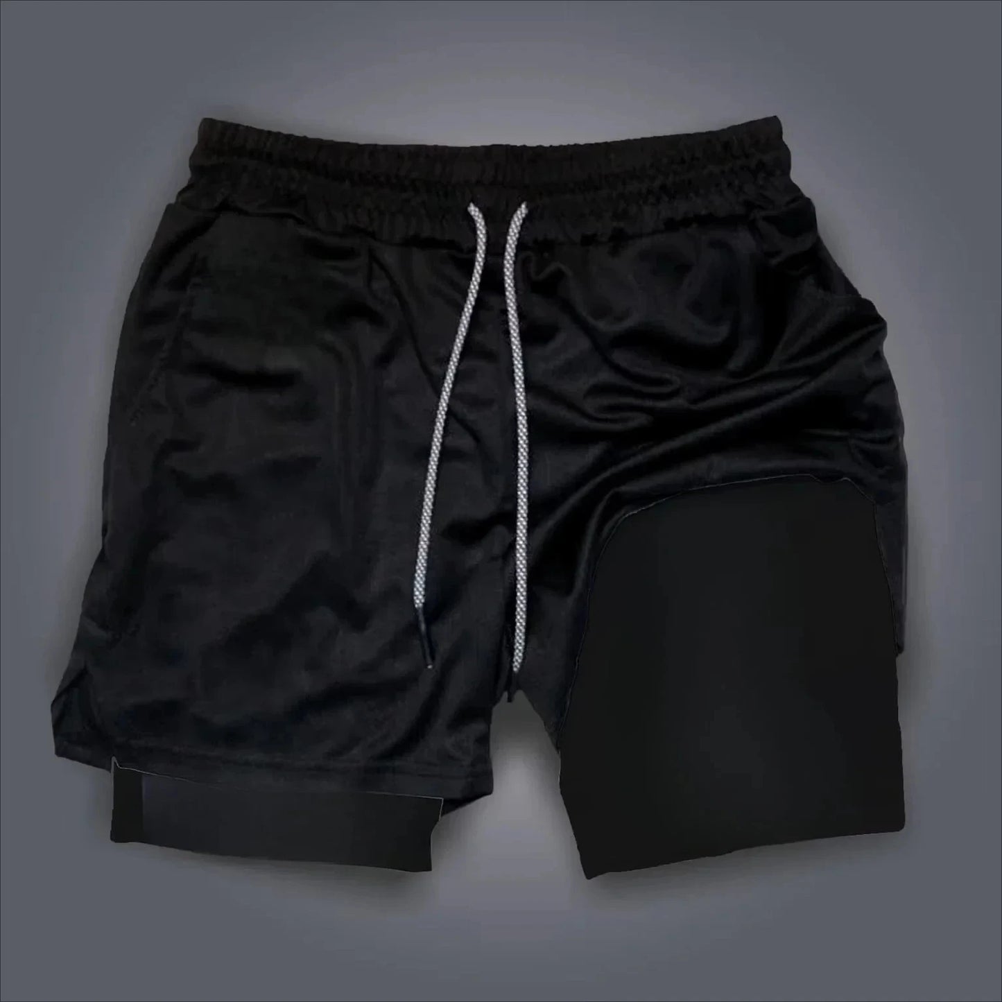 One Piece Luffy Anime Men Gym Shorts Summer Cartoon Print Quick Dry Streetwear Fashion Double-layer Sports Pants Men's Clothing