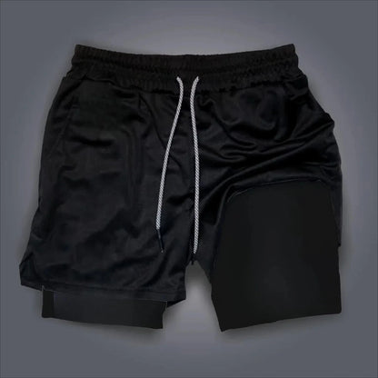 One Piece Luffy Anime Men Gym Shorts Summer Cartoon Print Quick Dry Streetwear Fashion Double-layer Sports Pants Men's Clothing