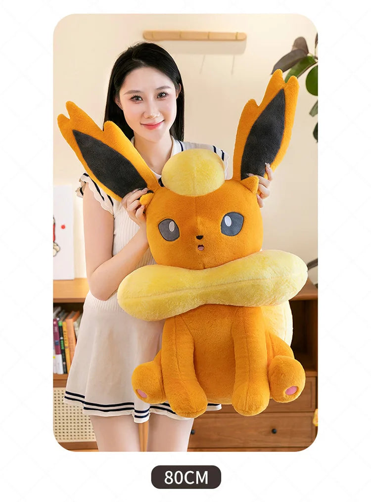 45/80cm Flareon Pokemon Plush Toys Large Anime Doll Cute Pillow Cartoon Giant Pokémon Plushie Stuffed Gift for Kids Christmas