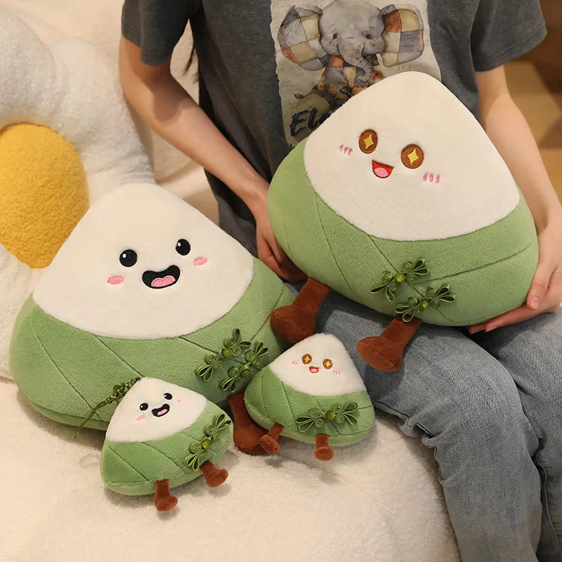 Dragon Boat Festival Plush Toy Kawaii Rice Dumpling Pillow Cushion Cute Chinese Knotting Decor Green Bag Pendant