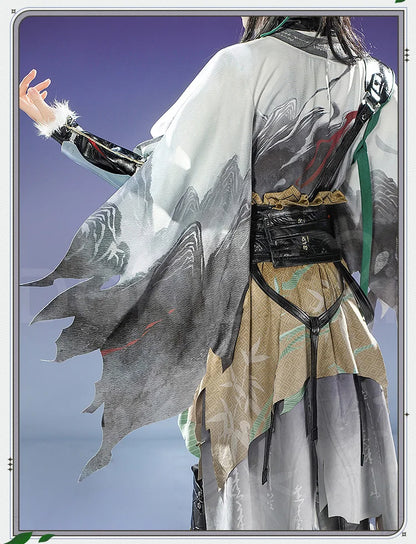 Qiuyuan Cosplay Costume Game Wuthering Waves DokiDoki-SR Men White Suits Wuthering Waves Qiuyuan Wig Cosplay Accessories