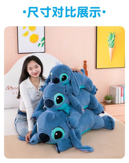 60/80/100cm Super Big Size Lilo & Stitch Disney Anime Plush Stuffed Doll Kawaii Room Decor Plush Children's Pillow Holiday Gifts
