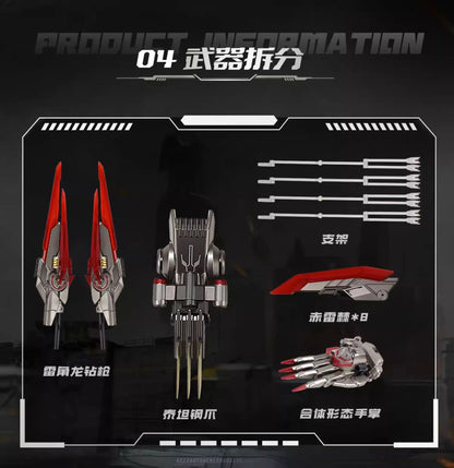 Breakhorn TA-LYL03 Legendary Class Alloy Frame Metal Skeleton Action Figure Fully Poseable Mecha Warrior Assembly Model Toy Gift