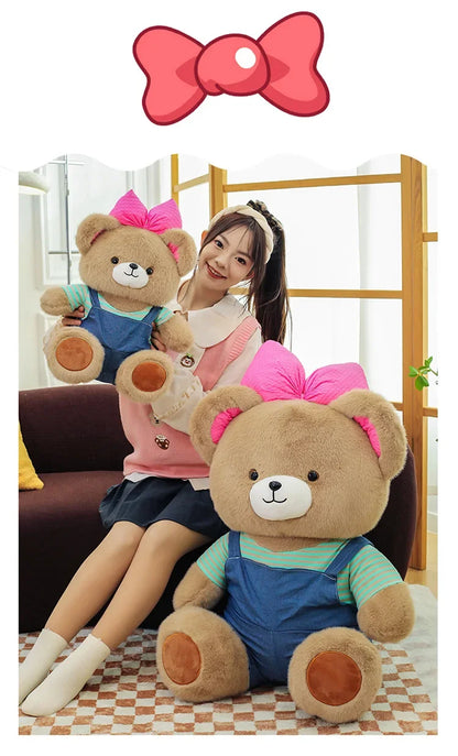 Cute Classic Butterfly Feifei Bear Plush Toys Kawaii Bow Tie Bear Plushie Pillow Stuffed Soft Dolls for Kids Girls Lover Gifts