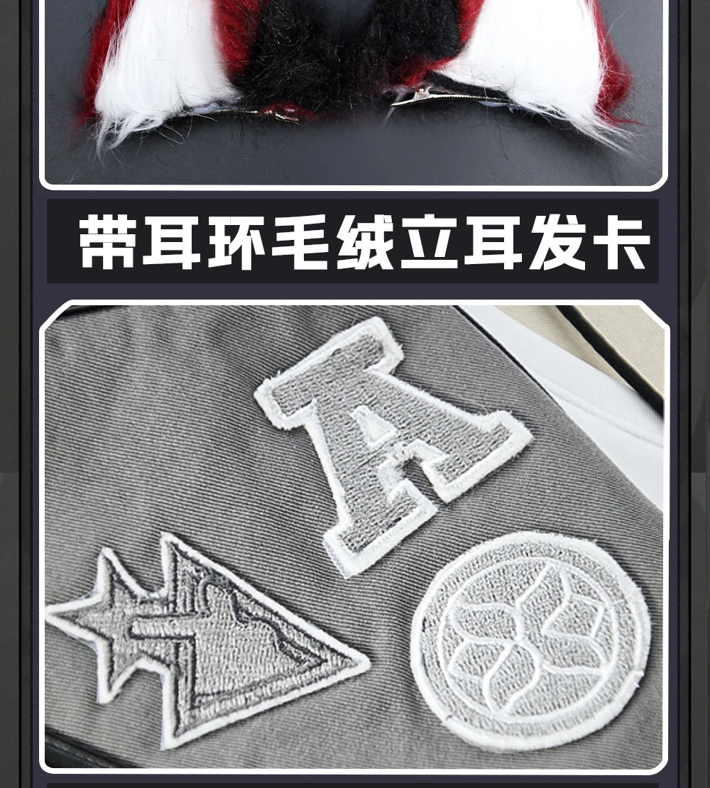 Zenless Zone Zero Komano Manato Cosplay Costume Wig Uniform Ears Spook Shack Halloween Party for Women Men Girls Role Play Props