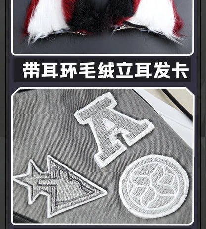 Zenless Zone Zero Komano Manato Cosplay Costume Wig Uniform Ears Spook Shack Halloween Party for Women Men Girls Role Play Props