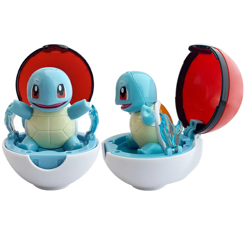 Original Pokemon Figure Pikachu Piplup Cubone Mimikyu Jigglypuff Cute Anime Ornament Pokeball Deforme Figurine Children Toy Gift