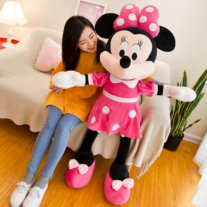35-100cm Disney Couples Mickey Mouse Minnie Kawaii Plush Toys Children Gifts Plush Toys Doll Birthday Gift For Girlfriend Girls