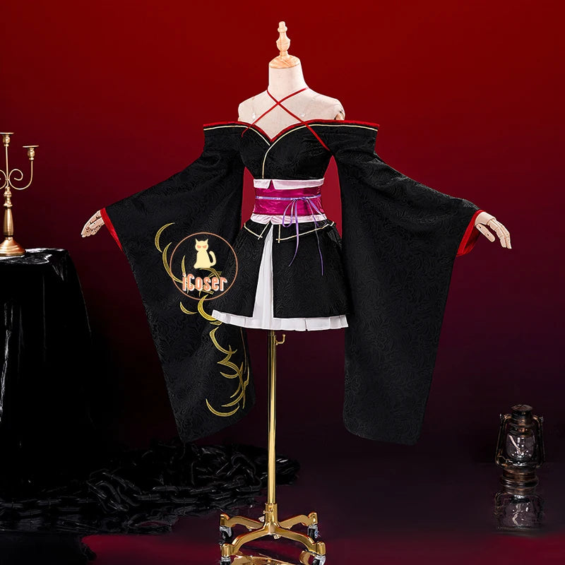 iCoser Anime Unbreakable Machine-Doll Yaya Cosplay Costume Dress Kimono Headwear Festival Halloween Party for Women Girls Props