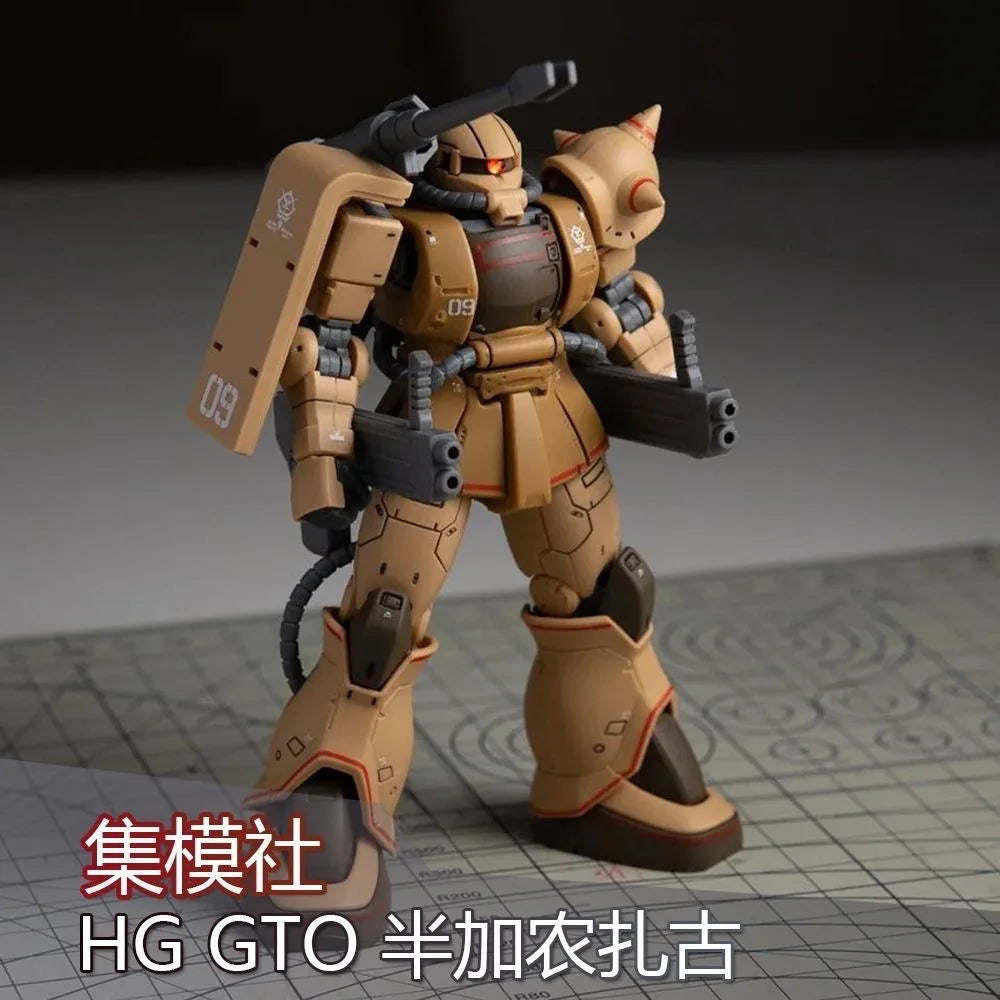 In Stock JMS Model Zaku Half Cannon HG 1/144 MS-06CK Assembly Model Kit Desert Colour Toy Action Figures Robot Mecha Kids Gifts