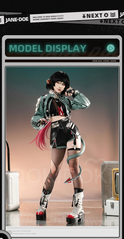 IN STOCK Jane Doe Cosplay Costume Game Zenless Zone Zero Cosplay 【S-2XL】DokiDoki-SR ZZZ Women Metal Accessory Mice Halloween