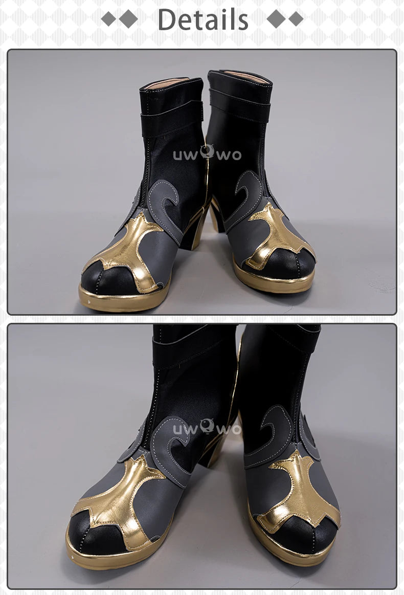 UWOWO Genshin Impact Hydro Fontaine Neuvillette Cosplay Shoes Boots
