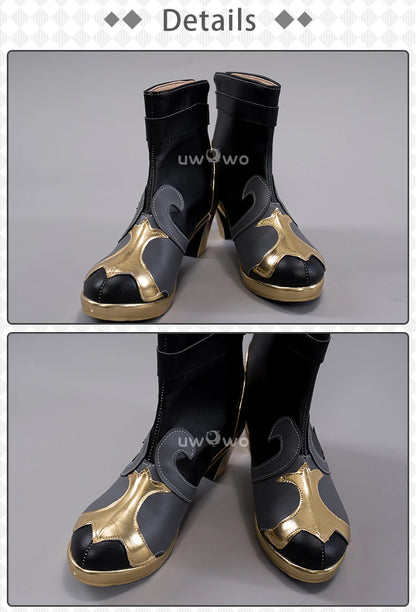 UWOWO Genshin Impact Hydro Fontaine Neuvillette Cosplay Shoes Boots
