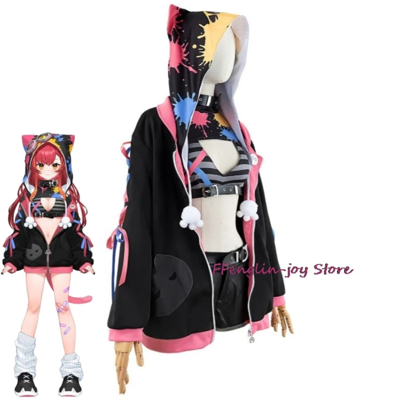 Virtual ESports Project VSPO Nekota Tsuna Cosplay Costume Set Polyester