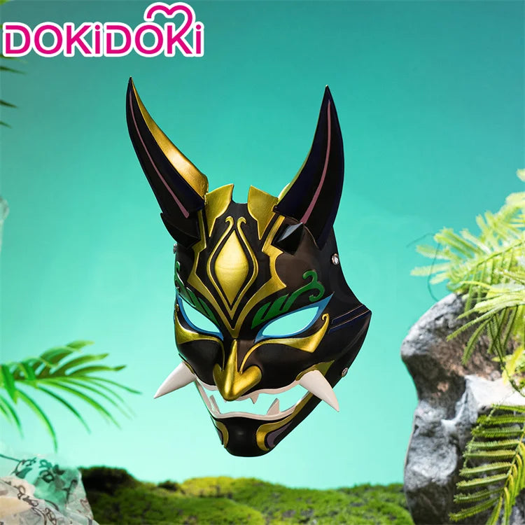 IN STOCK Xiao Mask Cosplay Props Game Genshin Impact Cosplay DokiDoki Men Halloween Mask Xiao Cosplay Accessory