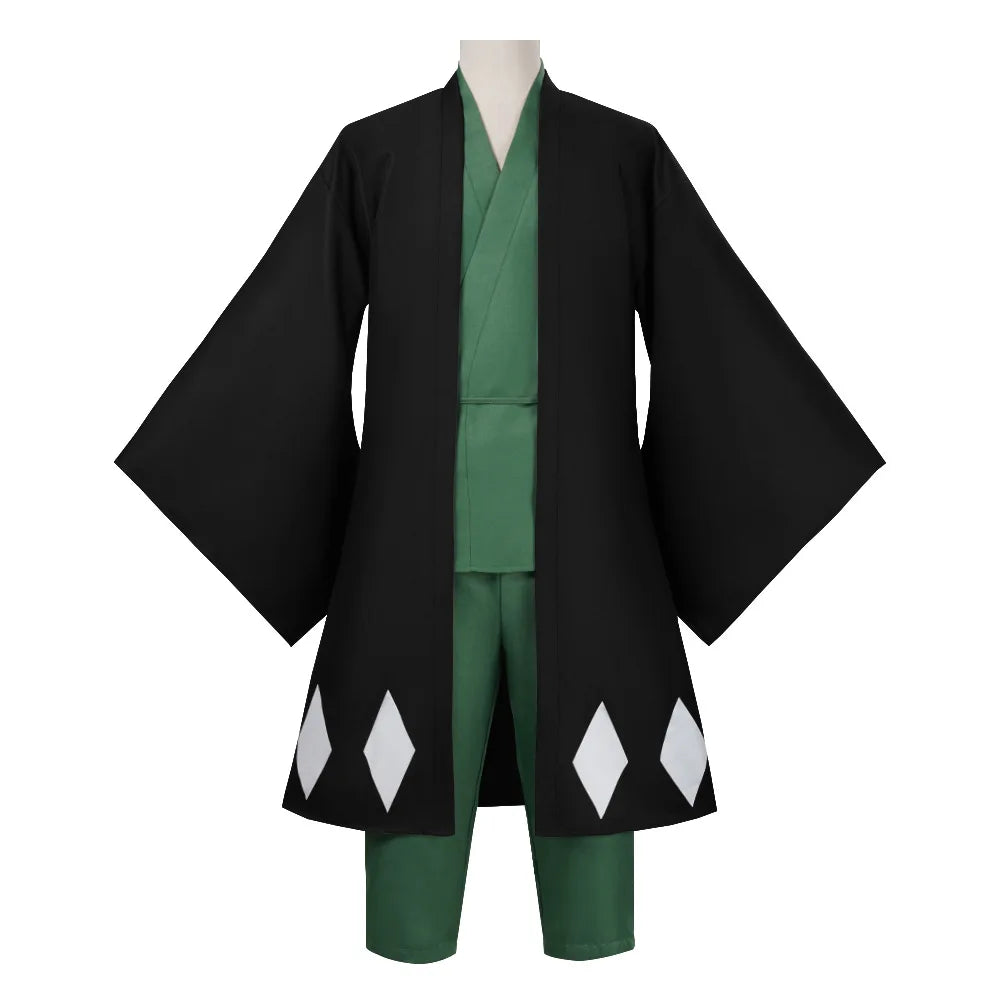 Bleach Urahara Kisuke Cosplay Costume Set Polyester Adult Unisex