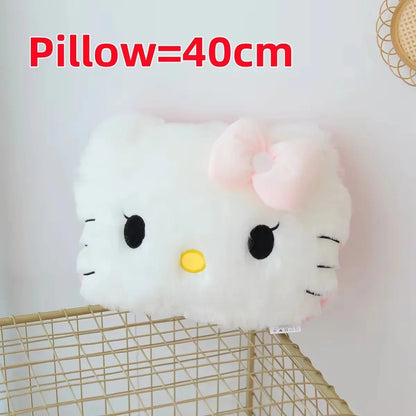 Sanrio Cuddly Hello Kitty Back Cushion Soft Cartoon Pillow Sofa Bed Bay Window Home Decor Pillow Hug Plushies Xmas Gift For Girl